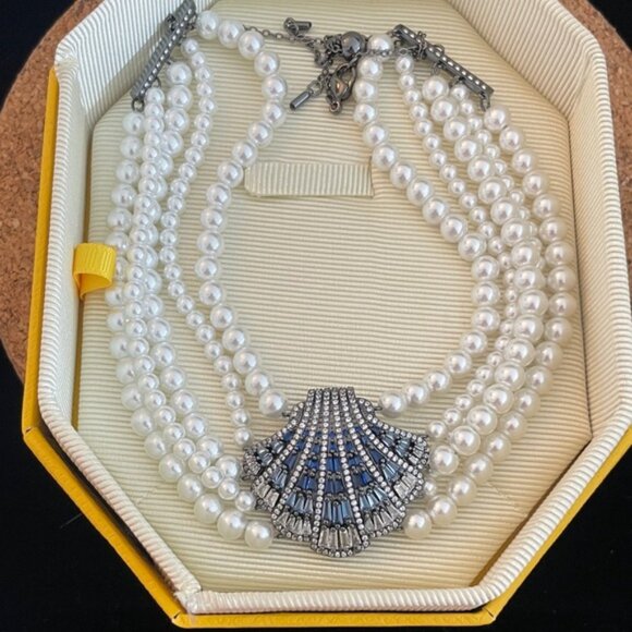 Swarovski Silver and Blue Pearl Necklace - Picture 9 of 9